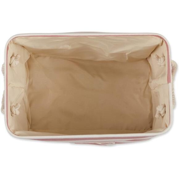 Pet Storage Collection Striped Paw Patch Bin, Small Rectangle, Rose - Picture 3 of 7